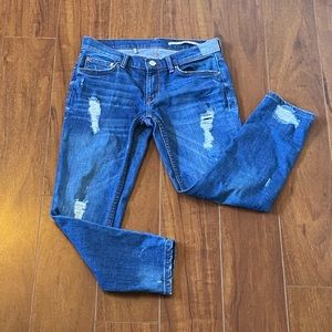 ZARA WOMEN Medium Rise Relaxed Fit Blue Jeans 0Z